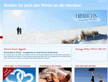 Tablet Screenshot of nordsee-winter.hotel-hinrichs.de